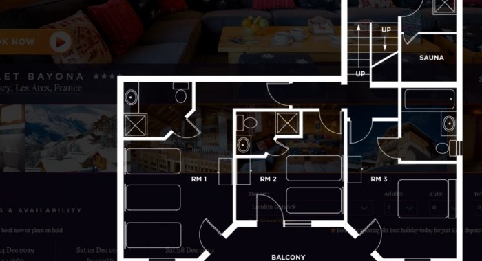 Chalet Bayona, Les Arcs: Plan Peisey ski chalet, image 6